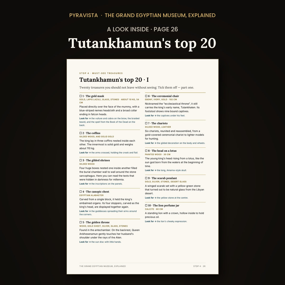 Tutankhamun top 20 highlights — page 26